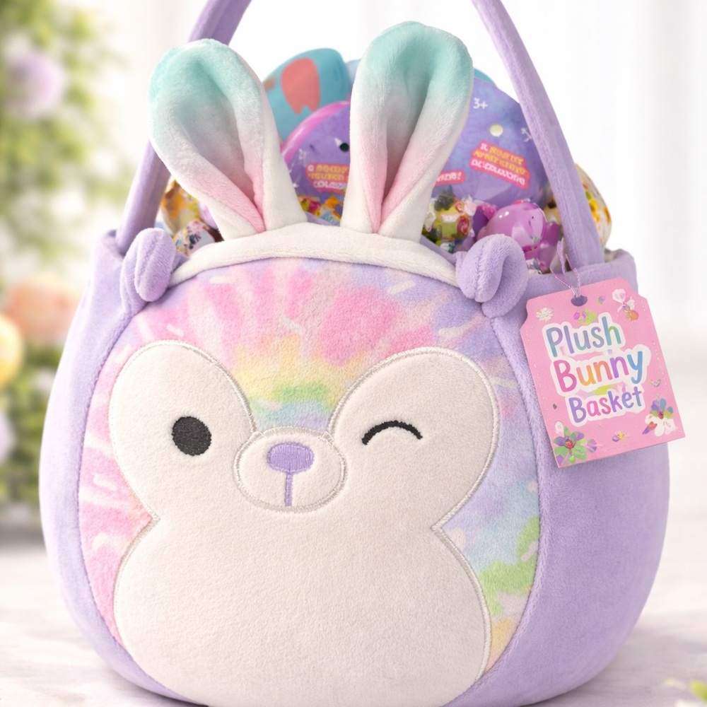 Squishmallows Plush Bunny Basket 🐰